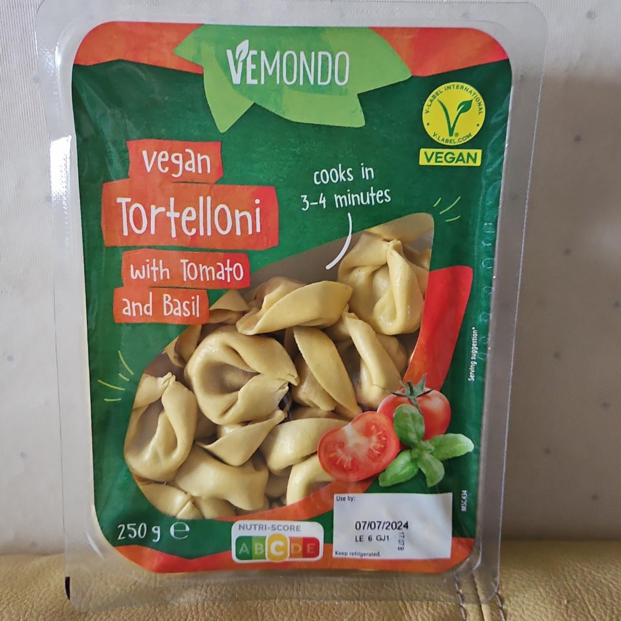 Фото - Vegan tortelloni with tomato and basil Vemondo