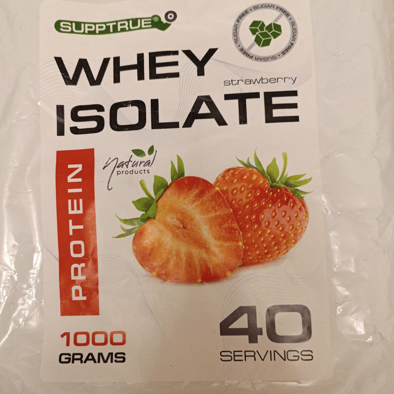 Фото - Whey isolate strawberry Supptrue