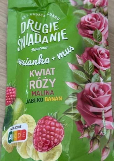 Фото - Drugie śniadanie owsianka+mus kwiat rozy malina Dawtona