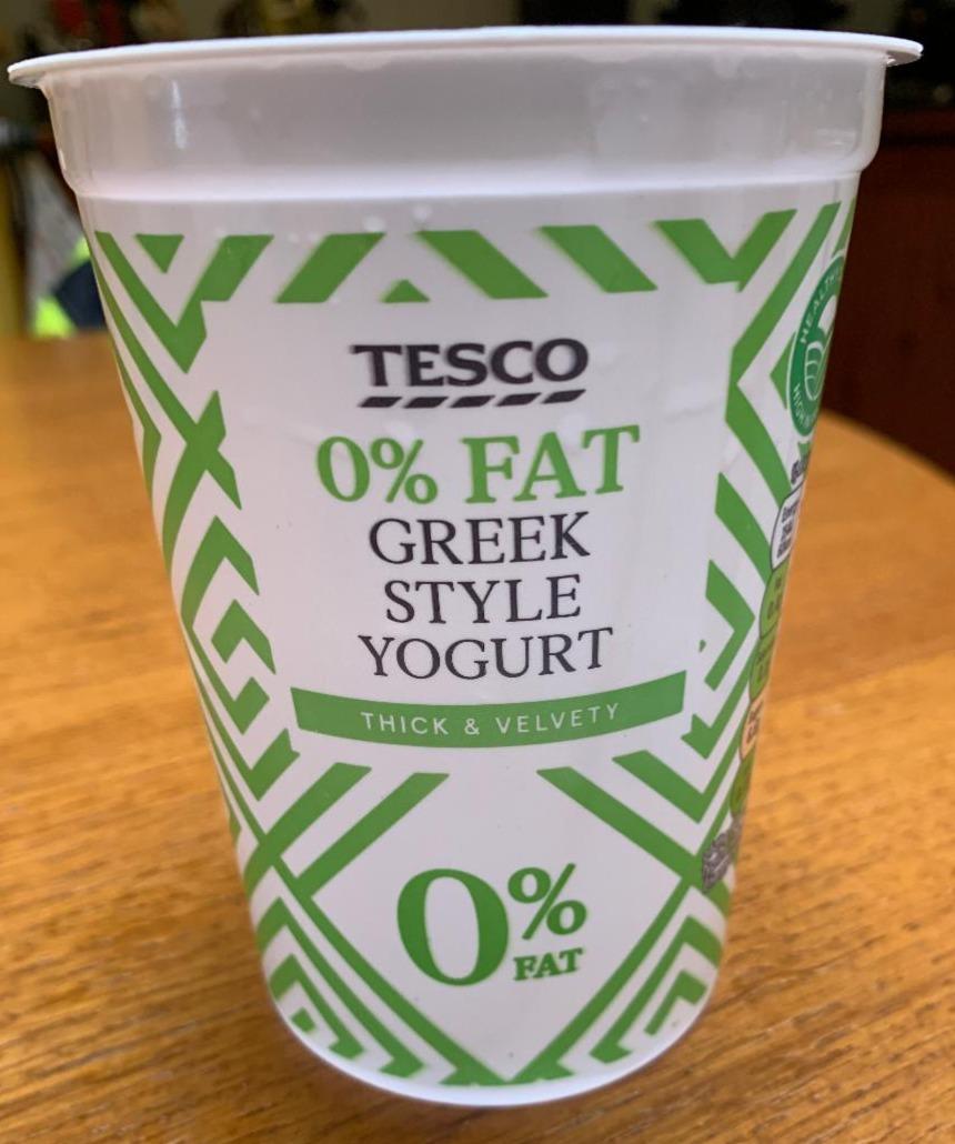 Фото - Greek style natural yogurt 0% Tesco