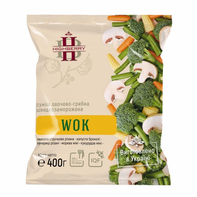 Фото - Смесь овощно-грибная WOK быстрозамороженная Highberry