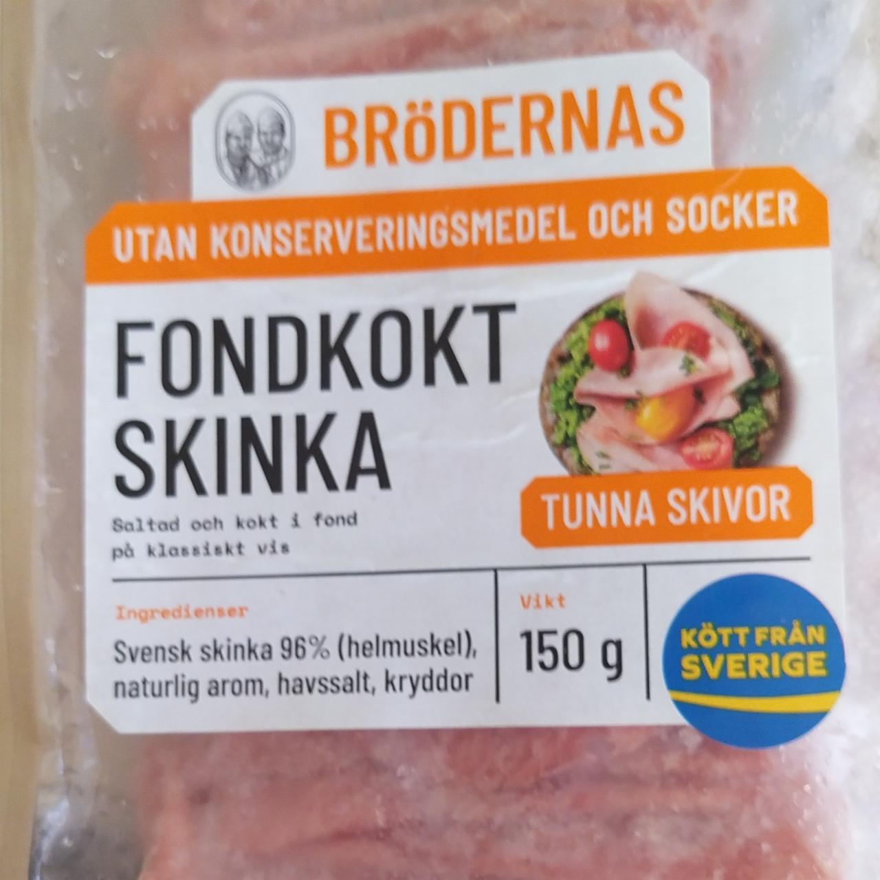 Фото - Fondkokt skinka tunna skivor Brödernas