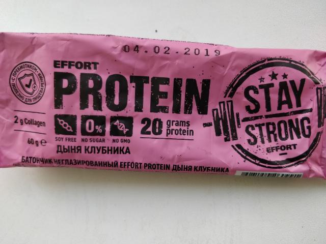 Фото - Протеиновый батончик Дыня клубника Effort protein