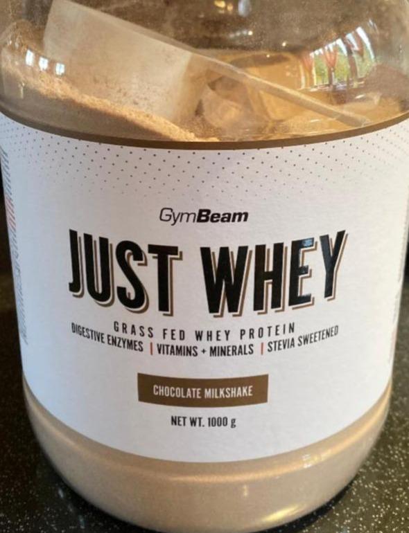 Фото - Just whey grass fed whey protein chocolate milkshake GymBeam