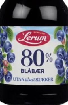 Фото - Blåbær 80% Lerum