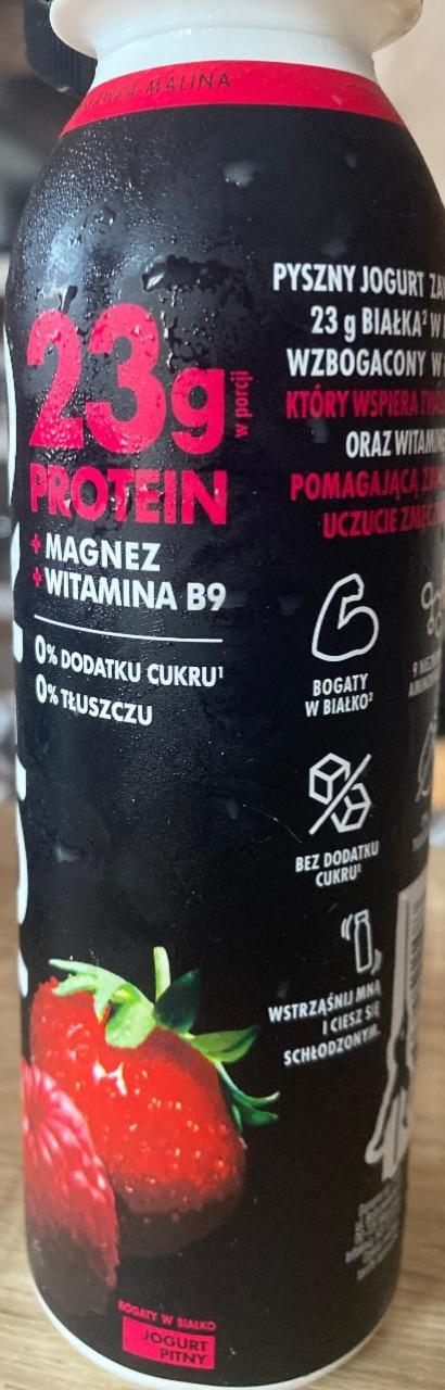 Фото - Jogurt pitny o smaku truskawka-malina z magnezem i witaminą B9 YoPRO