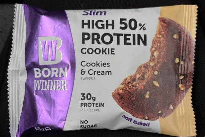 Фото - Slim high protein cookie cookies & cream flavour soft baked Born winner