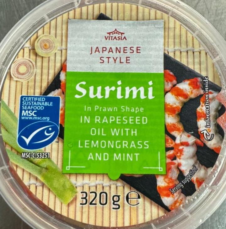 Фото - Surimi in prawn shape in rapesed oil with lemongrass and mint Vitasia Japanese style