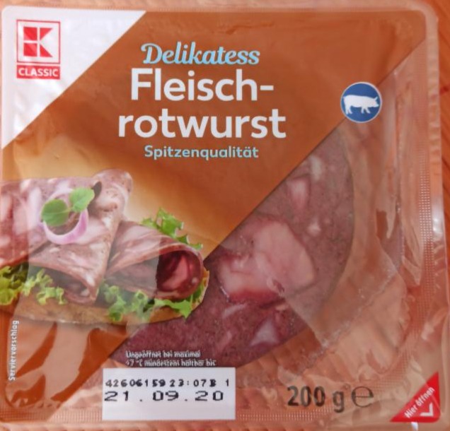 Фото - Delikatess fleisch-rotwurst spitzenqualität K-Classic