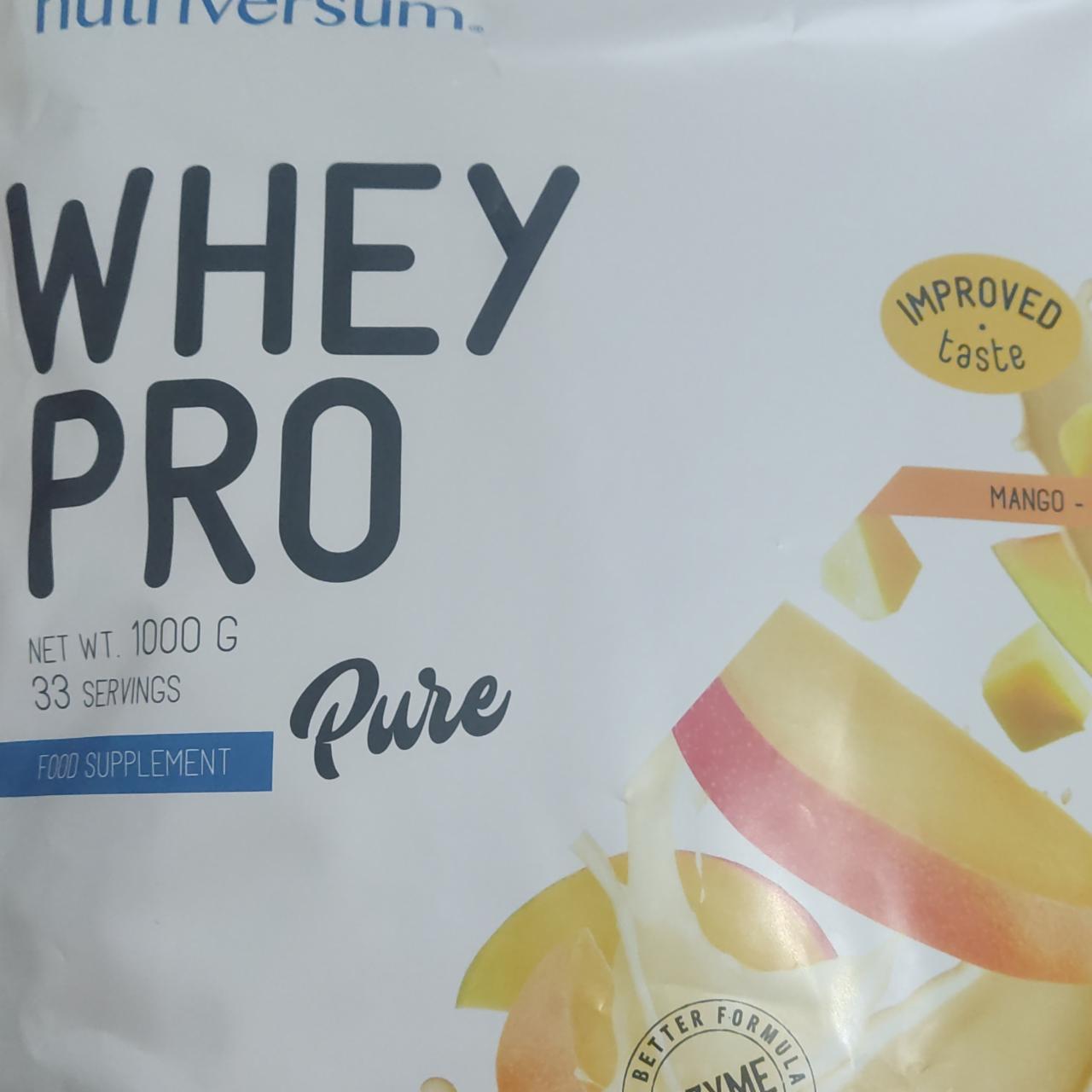 Фото - Whey pro pure манго-йогурт Nutriversum