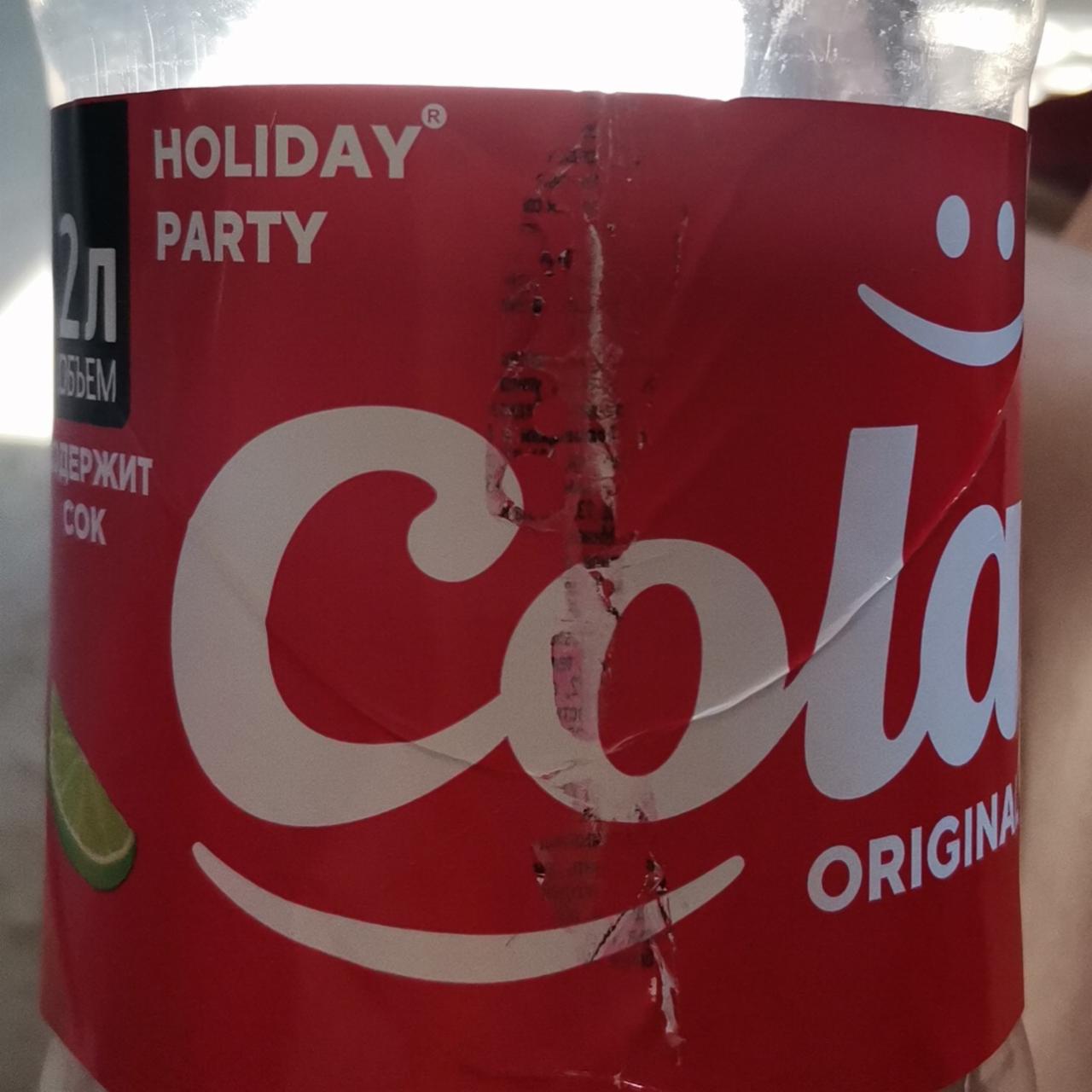 Фото - Напиток безалкогольный сильногазированный Cola original Holiday