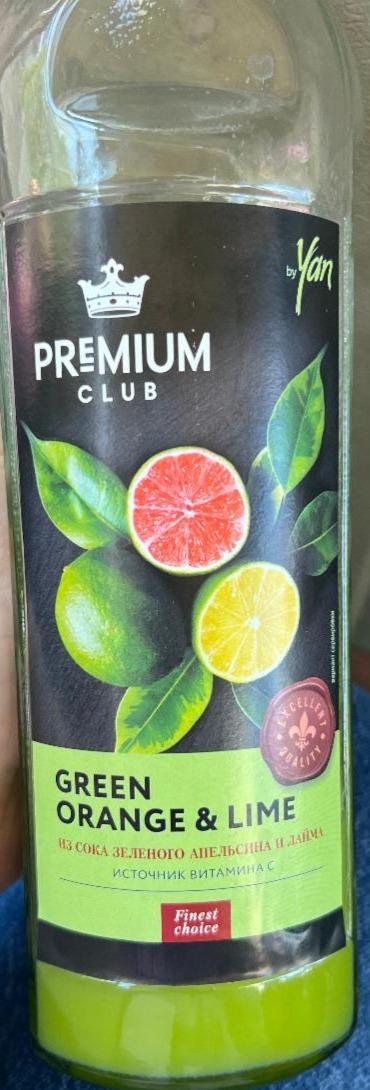 Фото - Напиток сокосодержащий из зеленого апельсина и лайма green orange&lime Premium club