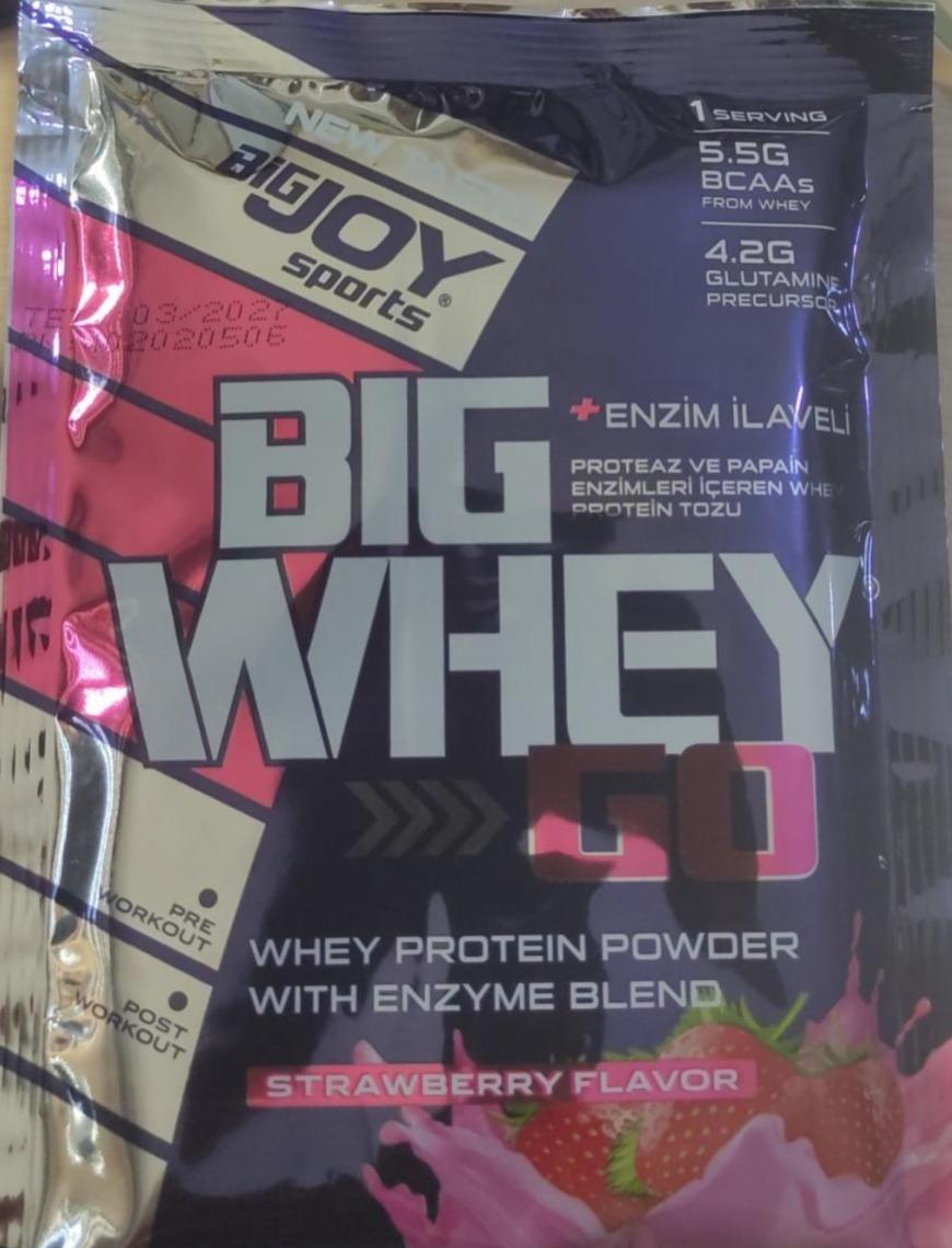 Фото - Whey protein powder with enzyme blend strawberry flavor Big Joy