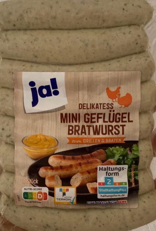 Фото - Mini delikatess geflügel bratwurst Ja!