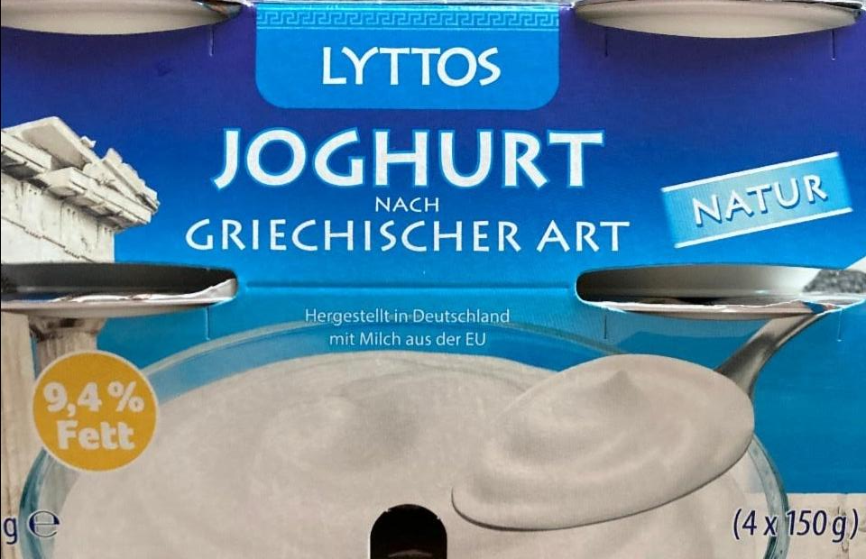 Фото - Joghurt nach Griechischer Art 9.4% Lyttos