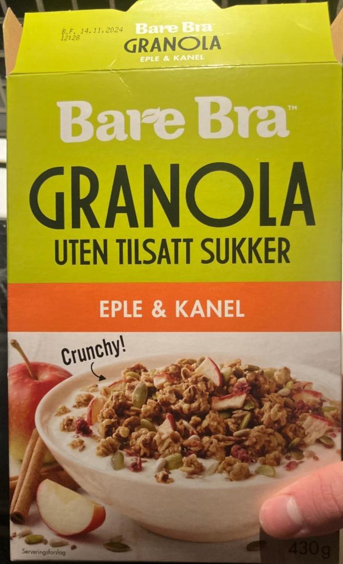 Фото - Granola uten tisatt sukker eple & kanel BareBra