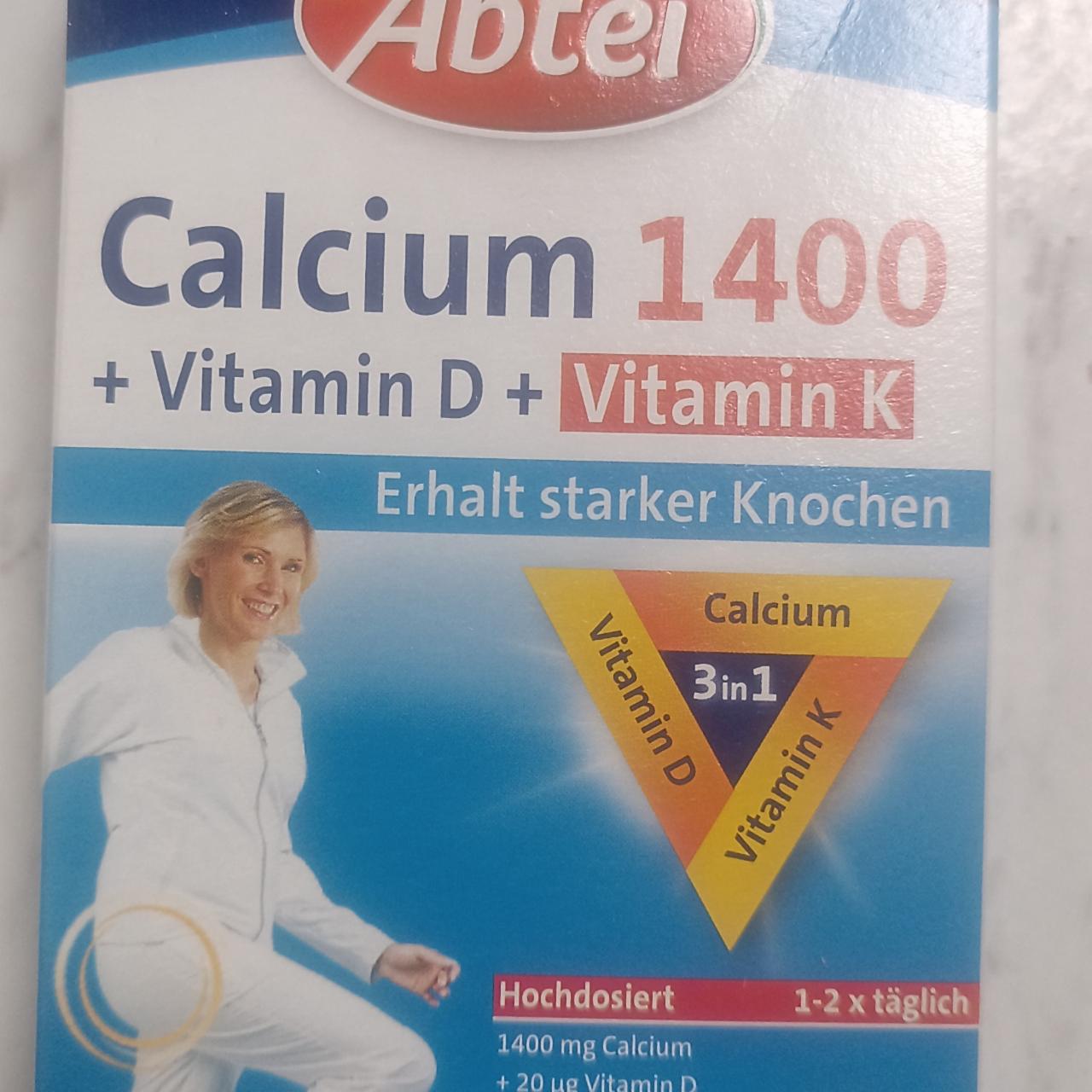 Фото - Calcium 1400 + vitamin D + vitamin K Abtei