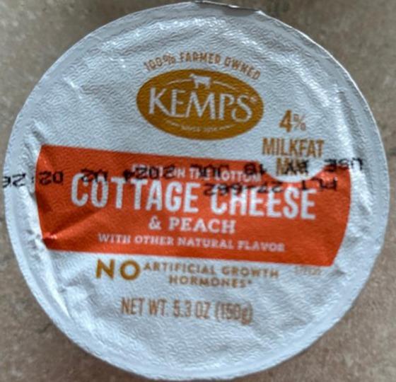 Фото - Cottage cheese&peach with other natural flavor 4% Kemps