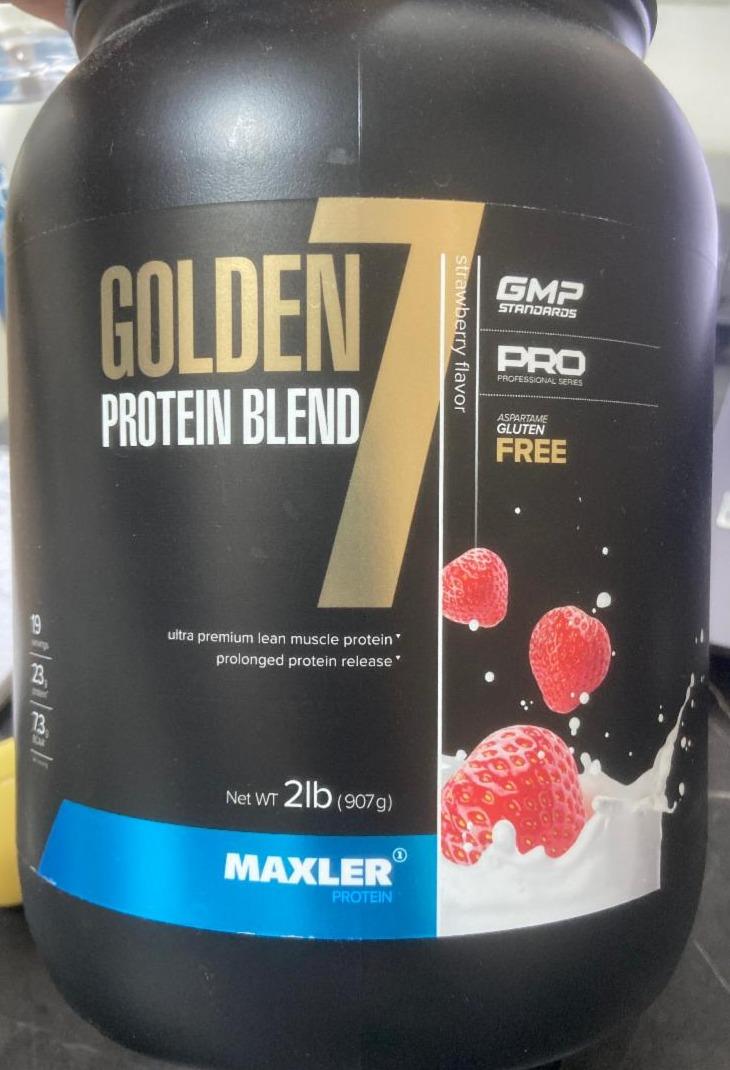 Фото - Протеин сывороточный protein blend strawberry flavor Golden 7 Maxler