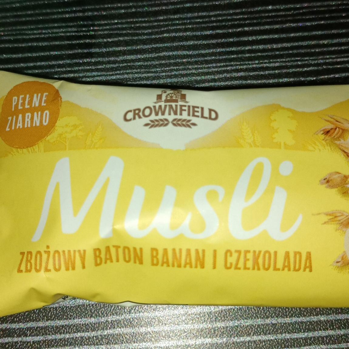 Фото - Musli zbożowy baton banan i czekolada Crownfield