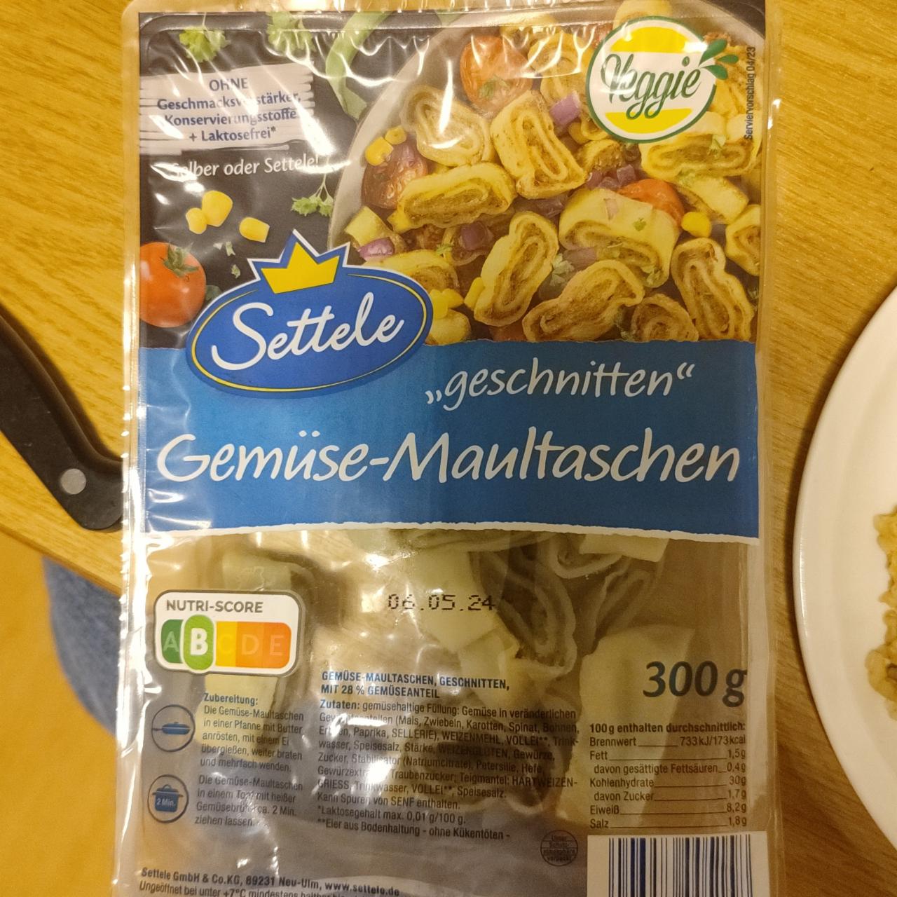 Фото - Geschnitten Gemüse Maultaschen Settele