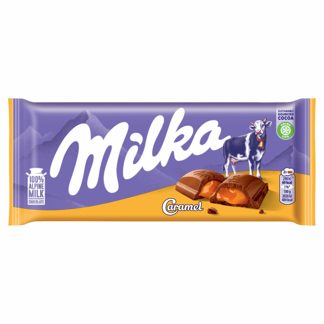 Фото - Шоколад Милка молочный с карамелью Milka