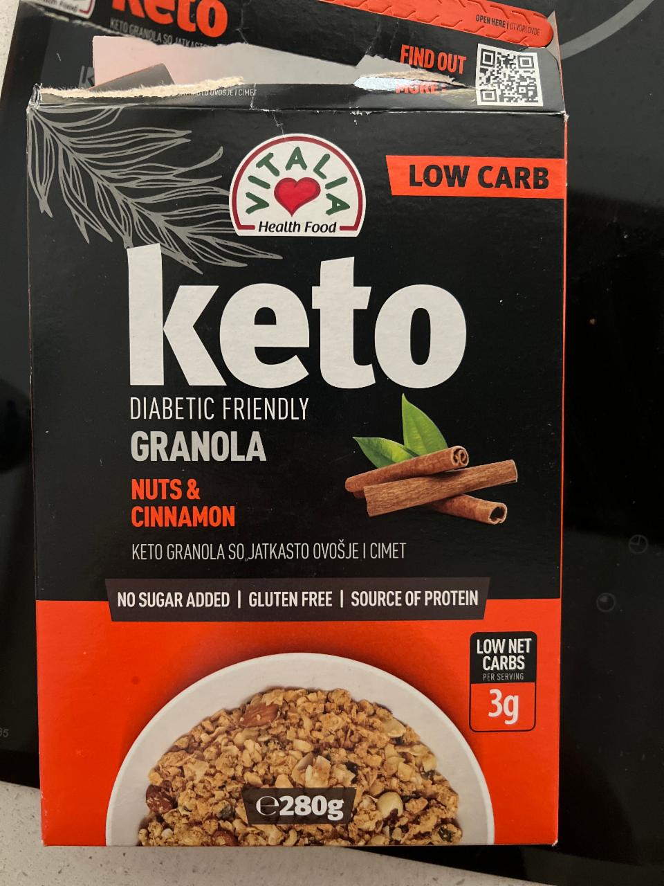 Фото - Keto granola nuts&cinnamon Vitalia