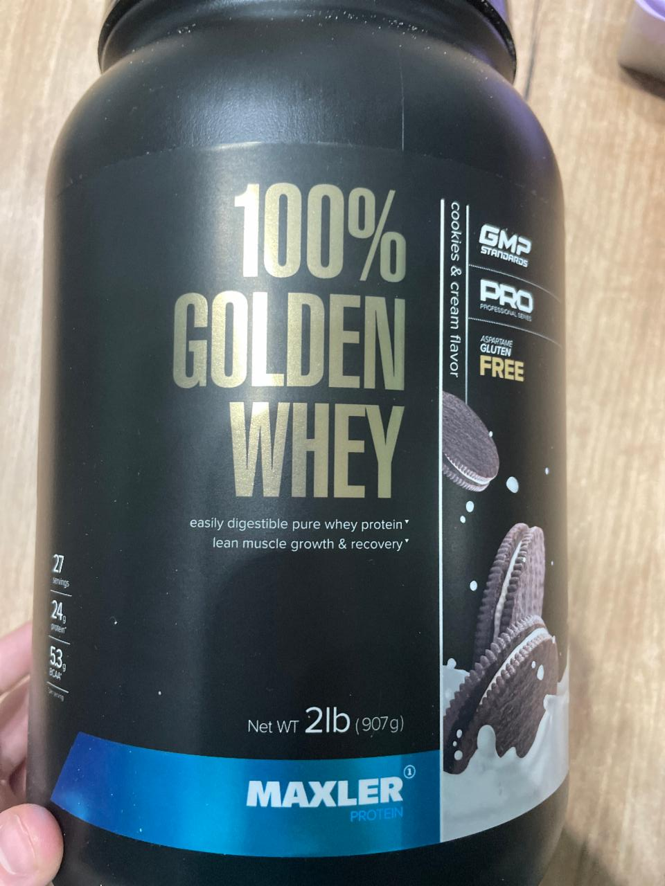 Фото - Протеин 100% Golden Whey, вкус Печенье и Крем Maxler