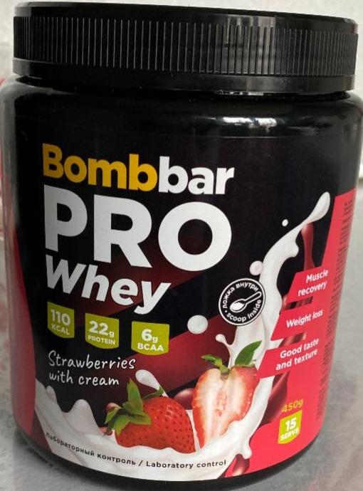 Фото - Whey Pro strawberries with cream Bombbar