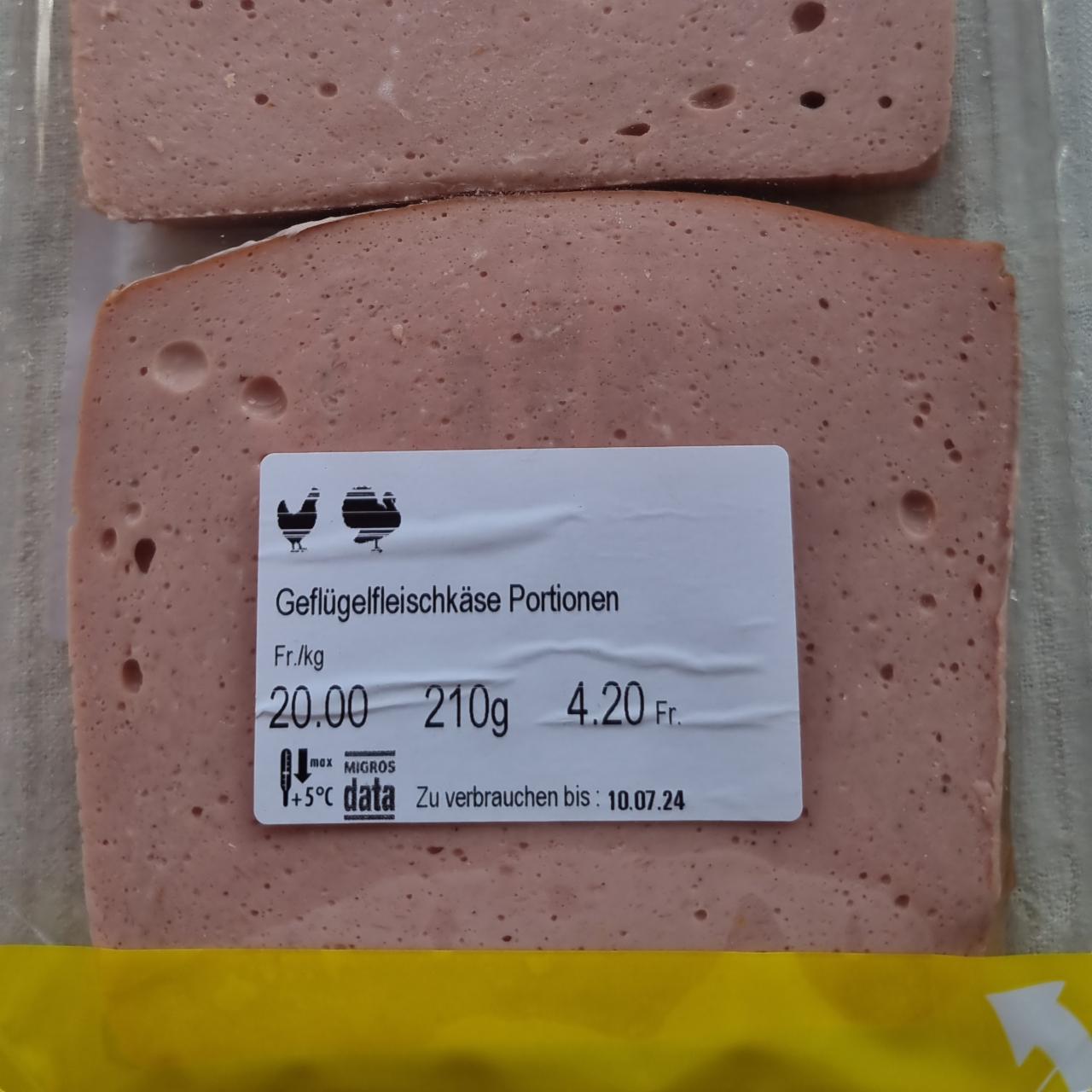 Фото - Geflügelfleischkäse Portionen Don Pollo Migros