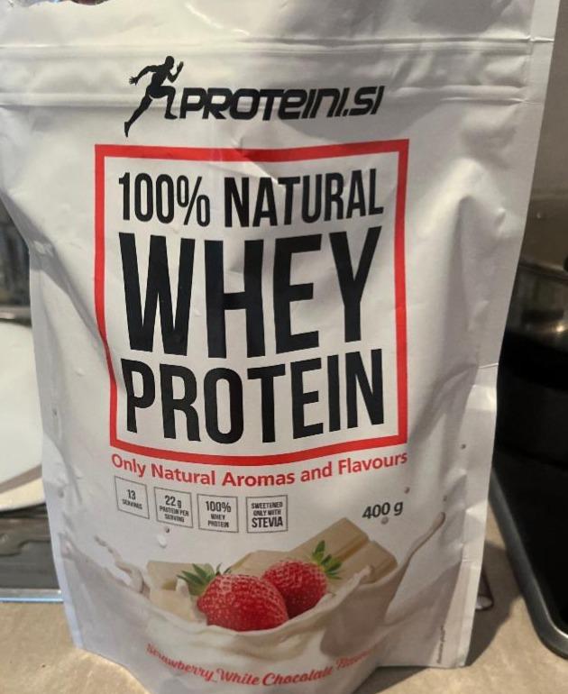 Фото - 100% Natural Whey Protein Strawberry White Chocolate Proteini.si