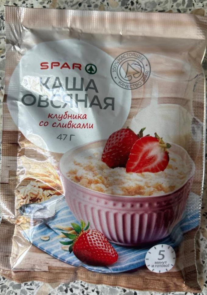 Фото - Каша овсяная клубника со сливками Spar