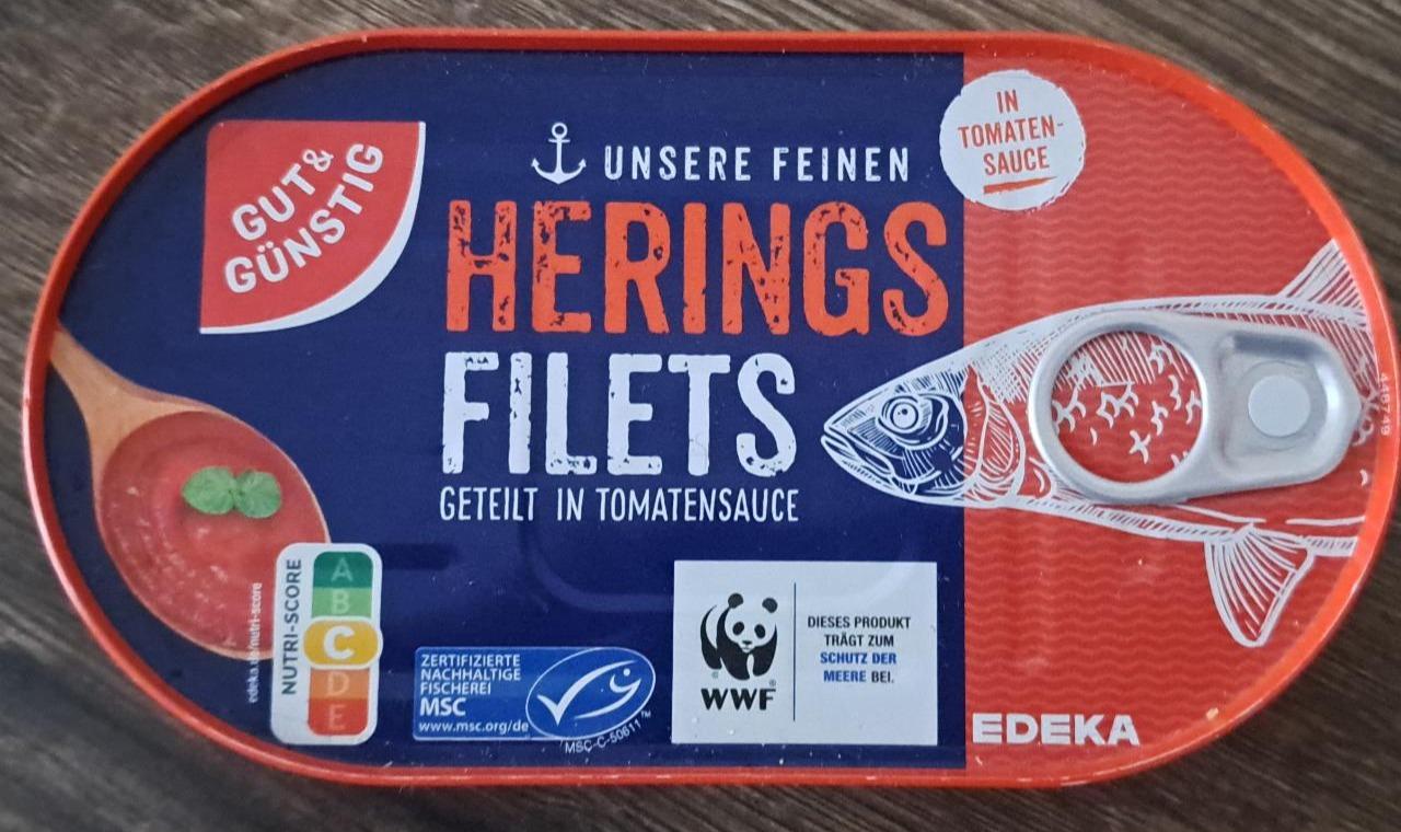 Фото - Heringsfilets geteilt, in Tomatensauce Gut&Günstig