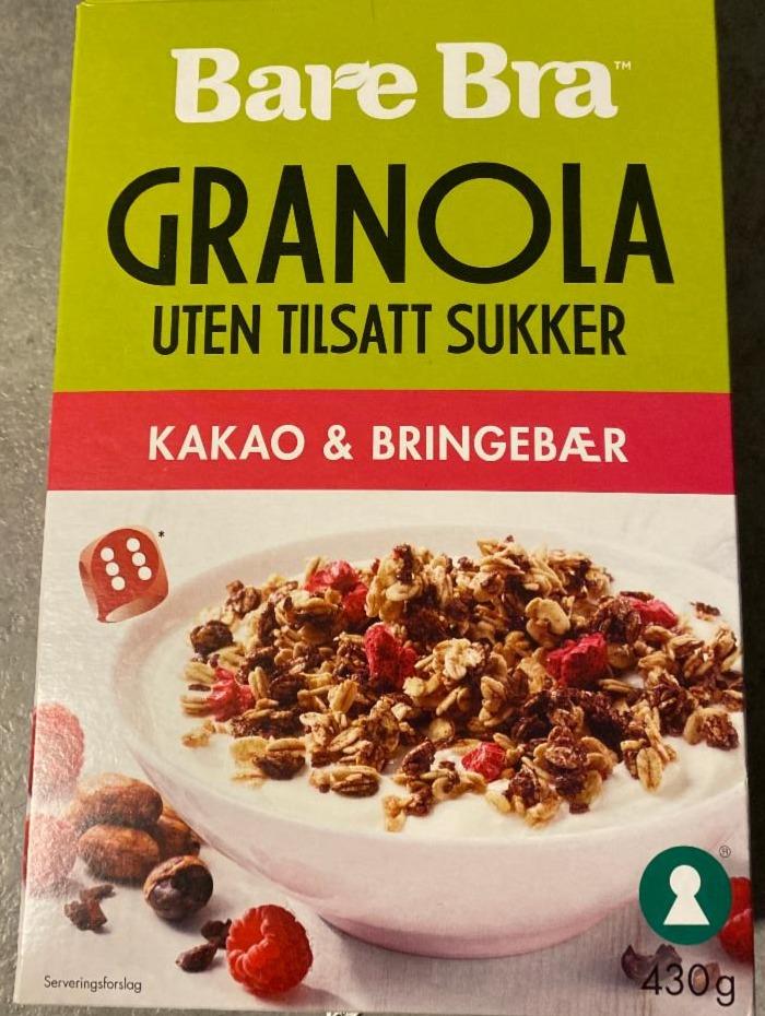 Фото - Granola Kakao&Bringebær Bare Bra