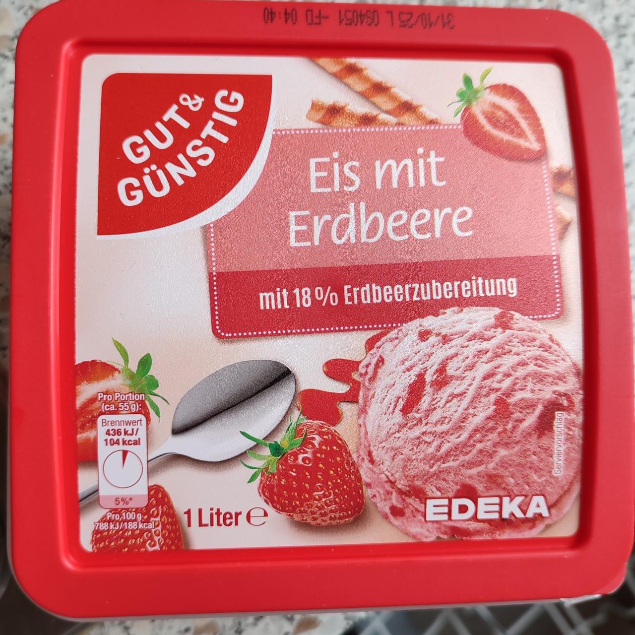 Фото - Eis mit erdbeere Gut&Günstig