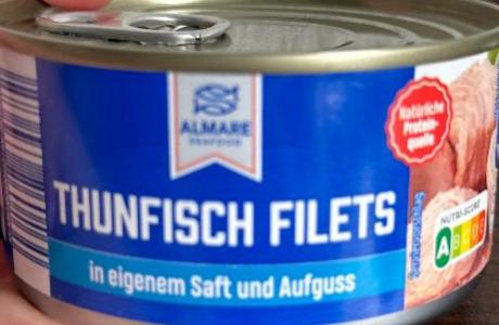 Фото - Thunfisch filets in eigenem Saft und Aufguss Almare