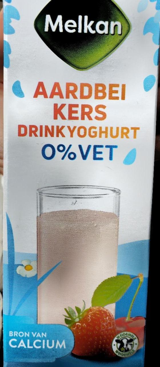 Фото - Drink Yoghurt 0% aardbei kers Melkan