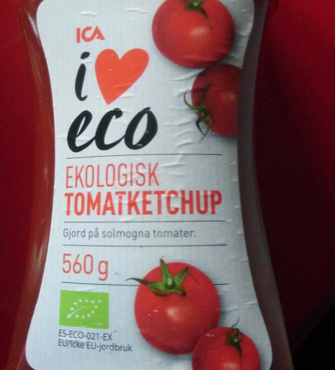 Фото - Ekologisk tomatketchup ICA I Love Eco