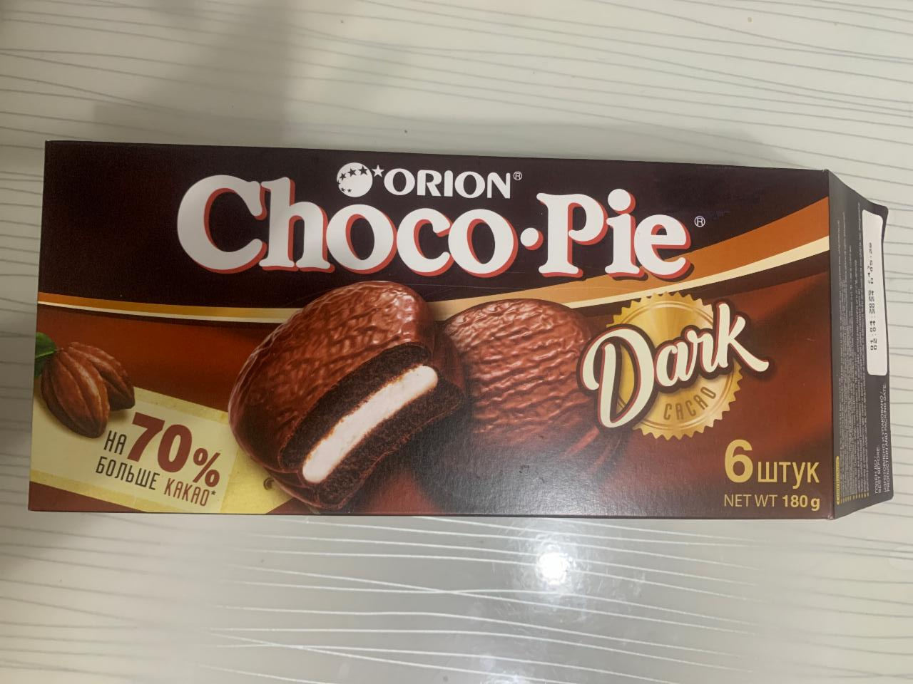 Фото - Пирожное Choco-pie Dark Orion