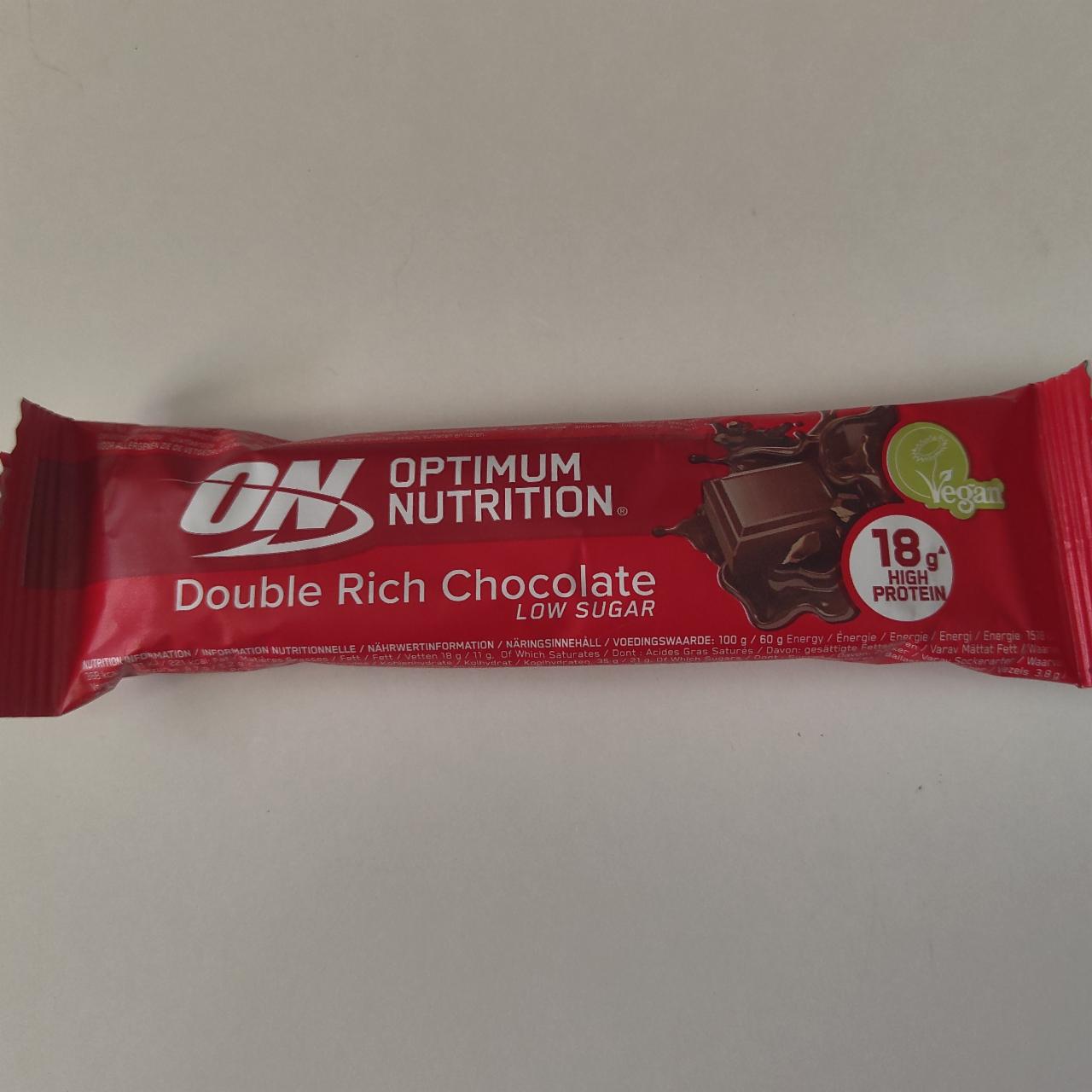 Фото - Double Rich Chocolate protein bar Optimum Nutrition