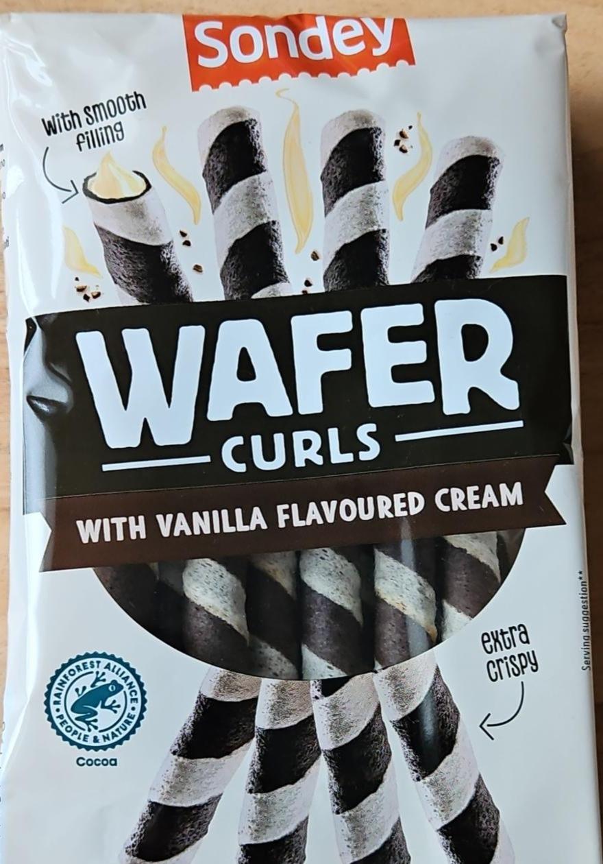 Фото - Wafer curls with vanilla flavoured cream Sondey