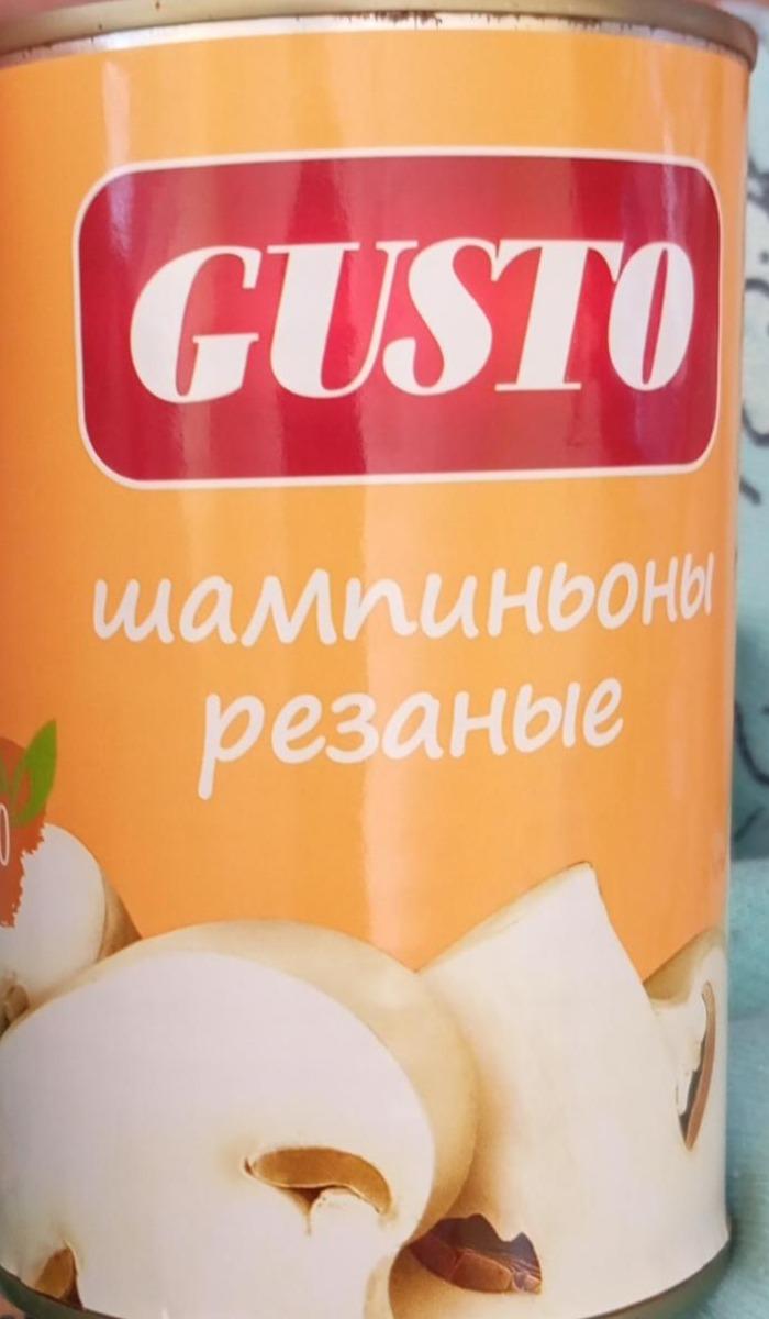 Фото - Шампиньоны резанные консервированные Gusto