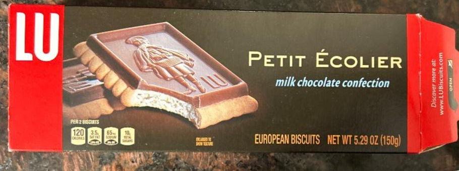 Фото - Petit Ecolier milk chocolate confection chocolate LU