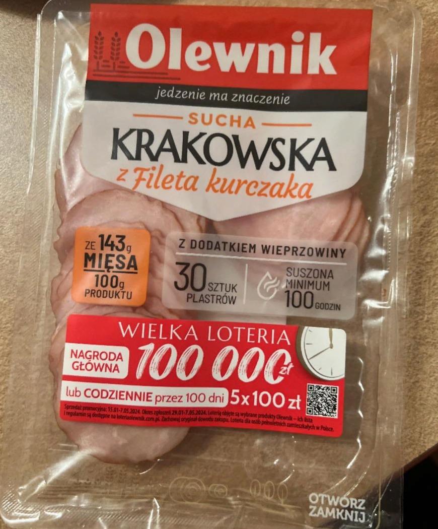 Фото - Kiełbasa Krakowska sucha z filetem z kurczaka Olewnik