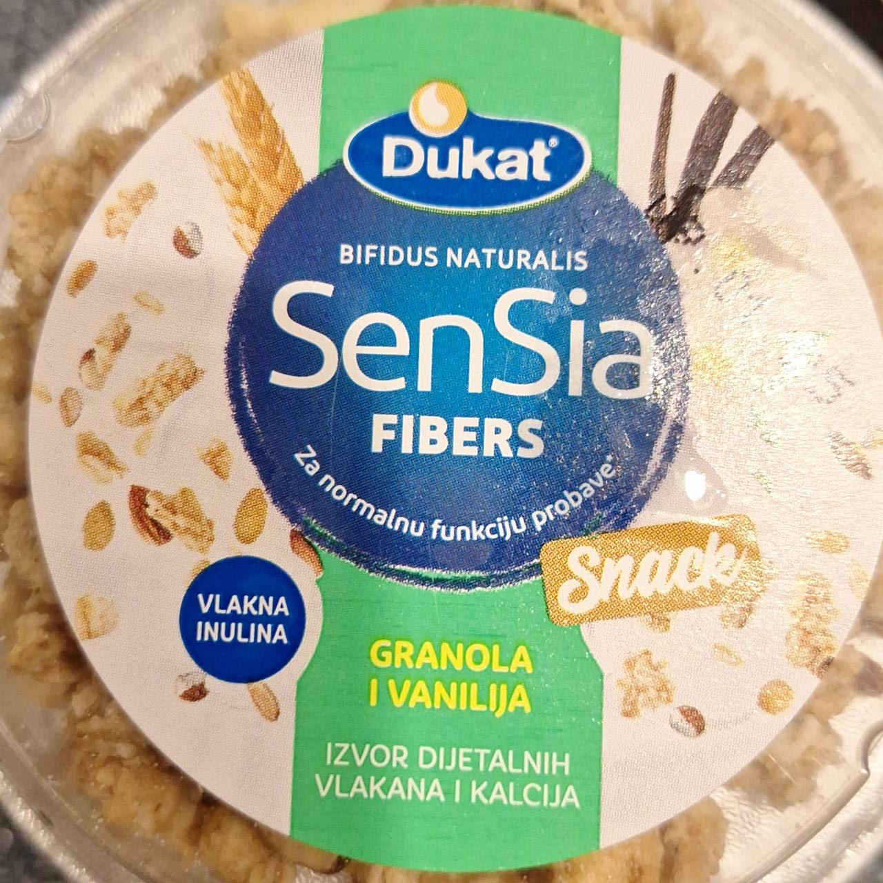 Фото - Sensia fibers granola i vanilija Dukat