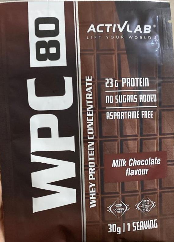 Фото - Wpc 80 whey protein concentrate milk chocolate flavour Activlab