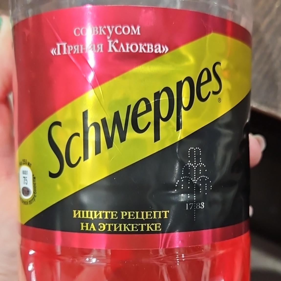 Фото - Напиток безалкогольный газированный вкус пряной клюквы Schweppes