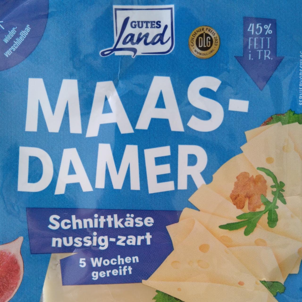 Фото - Maasdamer schnittkäse nussig-zart 45% Gutes Land