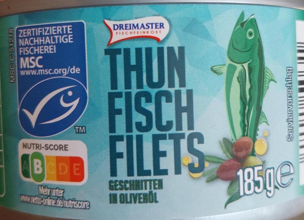 Фото - Thun fisch filets geschnitten in olivenöl Dreimaster