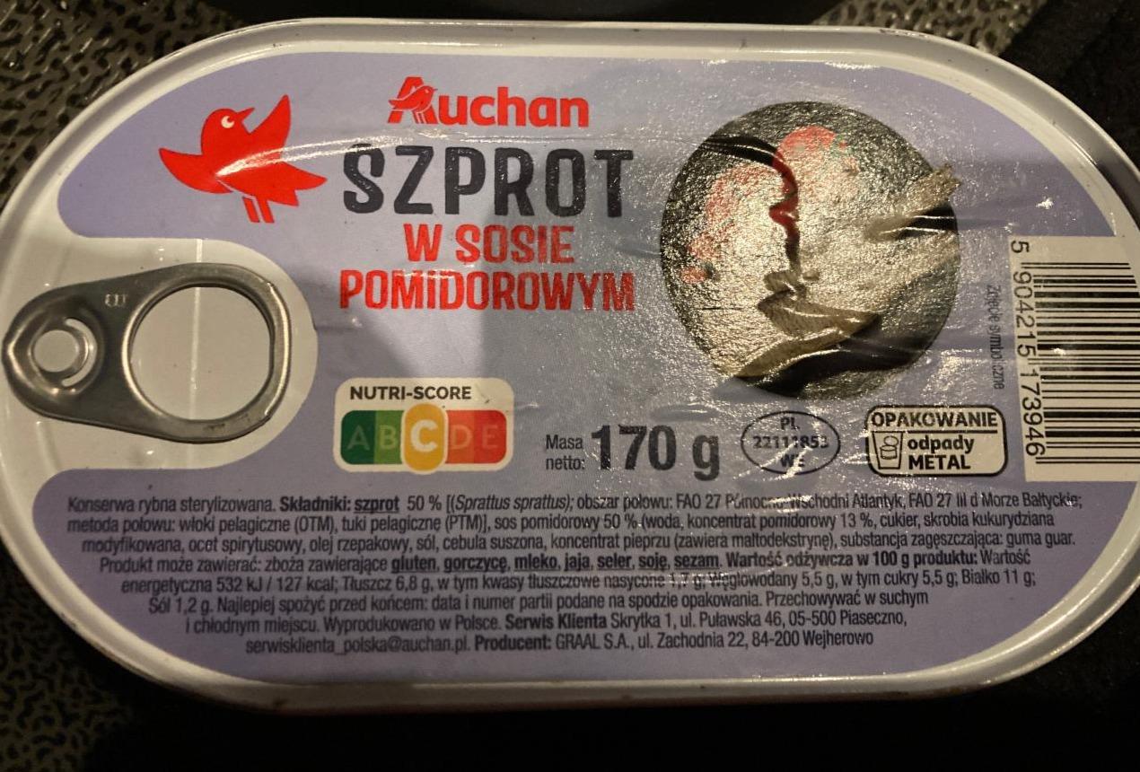 Фото - Szprot w sosie pomidorowym Auchan